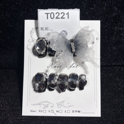 S尺码纯手工穿戴甲重工孤品美甲贴片T0221