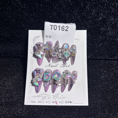 M尺码纯手工穿戴甲重工孤品美甲贴片T0162