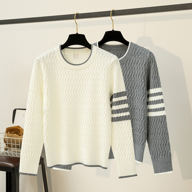 立体小麻花秋冬减龄套头针织毛衣