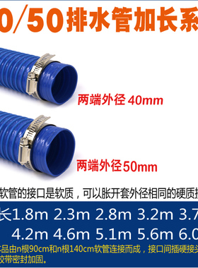 水槽排水管40mm 50mm加长下水管2寸面盆出水管拼接波纹软管包邮