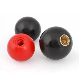 胶木球形手柄螺母摇动手轮手柄球螺帽红色黑色圆球M4M5M6M8M10M12