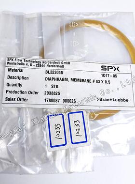 SPX斯必克非金属垫片组件Bran+Luebbe隔膜垫圈设备配件隔膜片