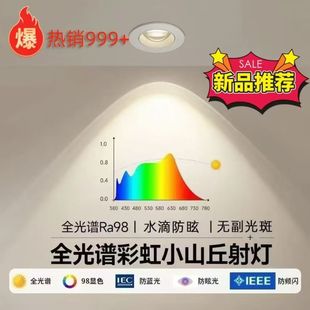家用吊顶灯钻孔7cm75mm8 双眼皮射灯全光谱射灯LED天花灯嵌入式