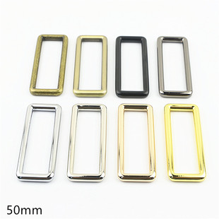 箱包手袋配件 包带调节扣口字扣方扣挂镀2寸内径50mm 压铸拉心扣