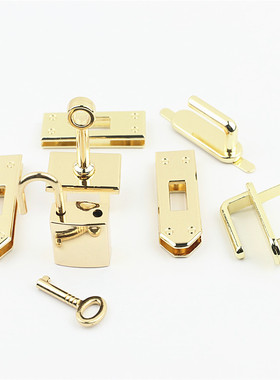 箱包锁套件皮手袋包包特价浅金色银色枪黑色古扫色五金配件7件套
