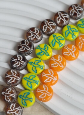 进口捷克飞鸟牌燕子牌琉璃珠14mmdiy饰品手工配件