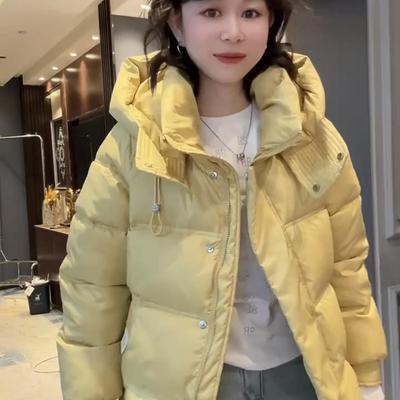 2024冬季新款时尚短款连帽棉衣