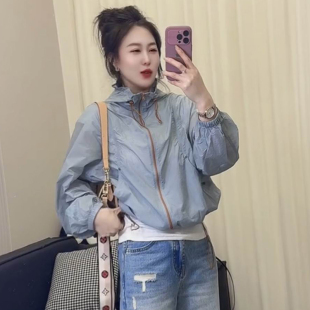 超轻薄户外防晒衣女短款洋气洋气的休闲风小夹克防紫外线上衣百搭