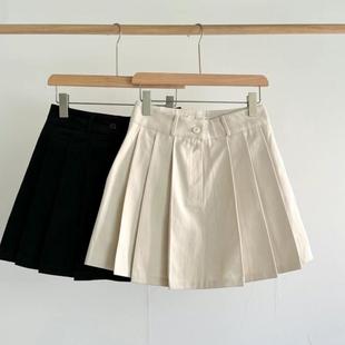 lure洋气高腰学院风百褶半身裙短裙 新女芯宝韩国代购 现 2025春季