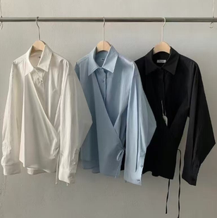 现2025春季新款女芯宝韩国代购OVERTAKE新品休闲人气热卖时尚衬衫