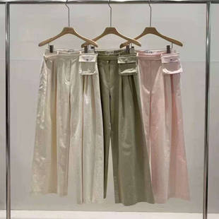 现~2025春夏新款女芯宝韩国代购unbound工装版腰包阔腿高腰休闲裤