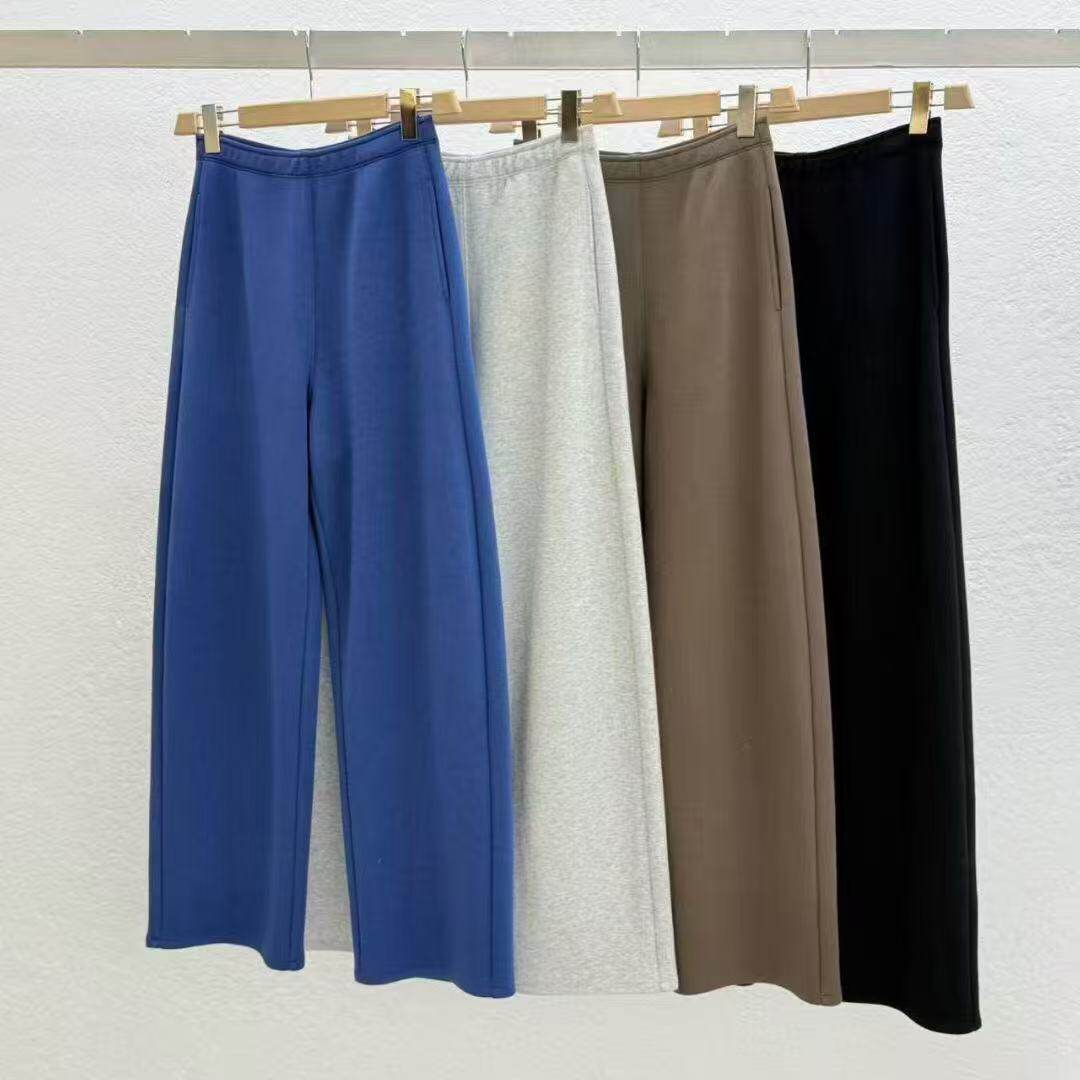现~2026春季新女芯宝韩国代购statement百搭纯色松紧腰宽松休闲裤