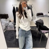 2026春季 新女芯宝韩国代购 talk 现 talk百搭纯色舒适长袖 打底T恤