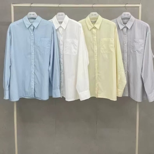 现2025夏季新女芯宝韩国代购helder时尚宽松长袖衬衫休闲短裤套装