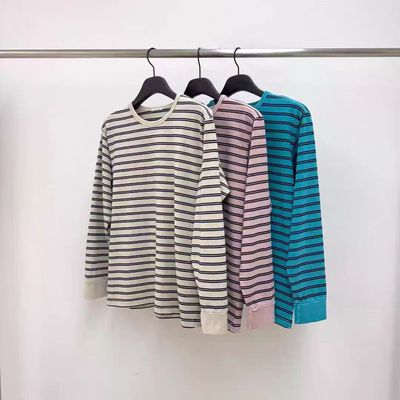 water/river百搭基础撞色长袖T恤