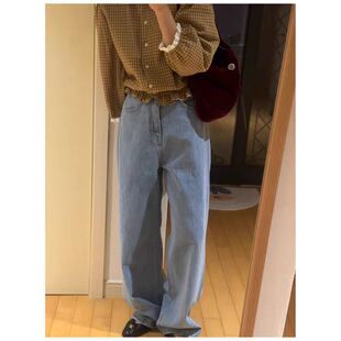 现~2026春季新款女芯宝韩国代购gilli洋气高腰直筒显瘦休闲牛仔裤