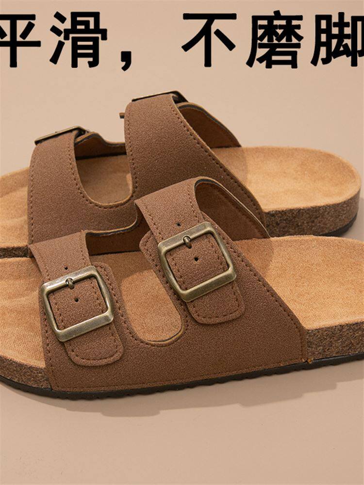 Women\'s Leather Sandals: Genuine Leather & Flat Sole - Taobao product photo 3