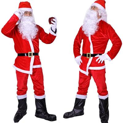 Santa Claus Clothes Christmas Costume Set圣诞老人衣服表演套