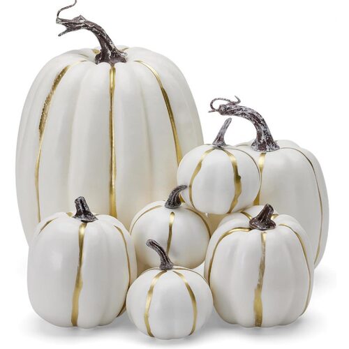 Halloween Gold‑Plated Foam Pumpkin 万圣节刷金泡沫南瓜模型