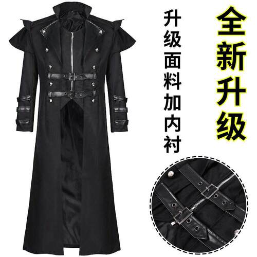 Halloween new zipper vampire long windbreaker万圣节吸血鬼风