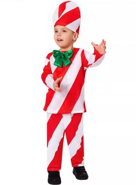 Children's candy canes play children's performance costumes