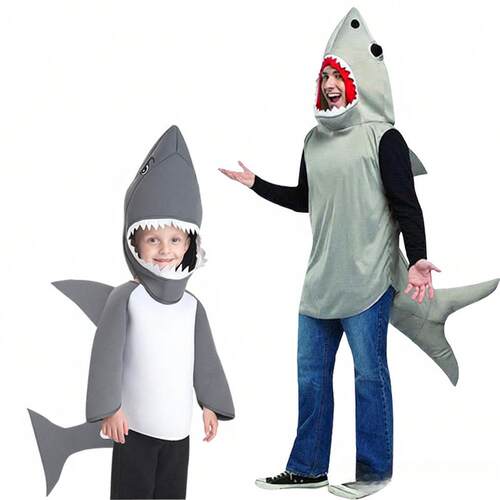 Halloween Shark Animal Costume 万圣节鲨鱼亲子装