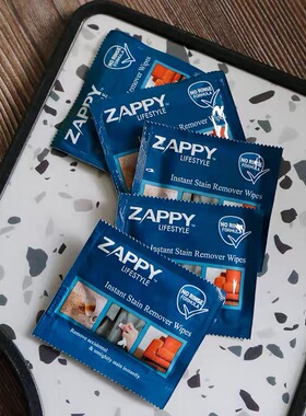 新加坡zappy羽绒服免洗清洁衣物去渍湿巾去污纸海底捞同款户外6片