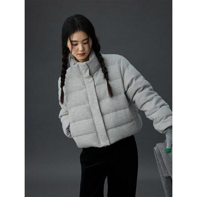 时简 精致保暖担当 立领防风质感白鸭绒羽绒服冬季保暖外套02111