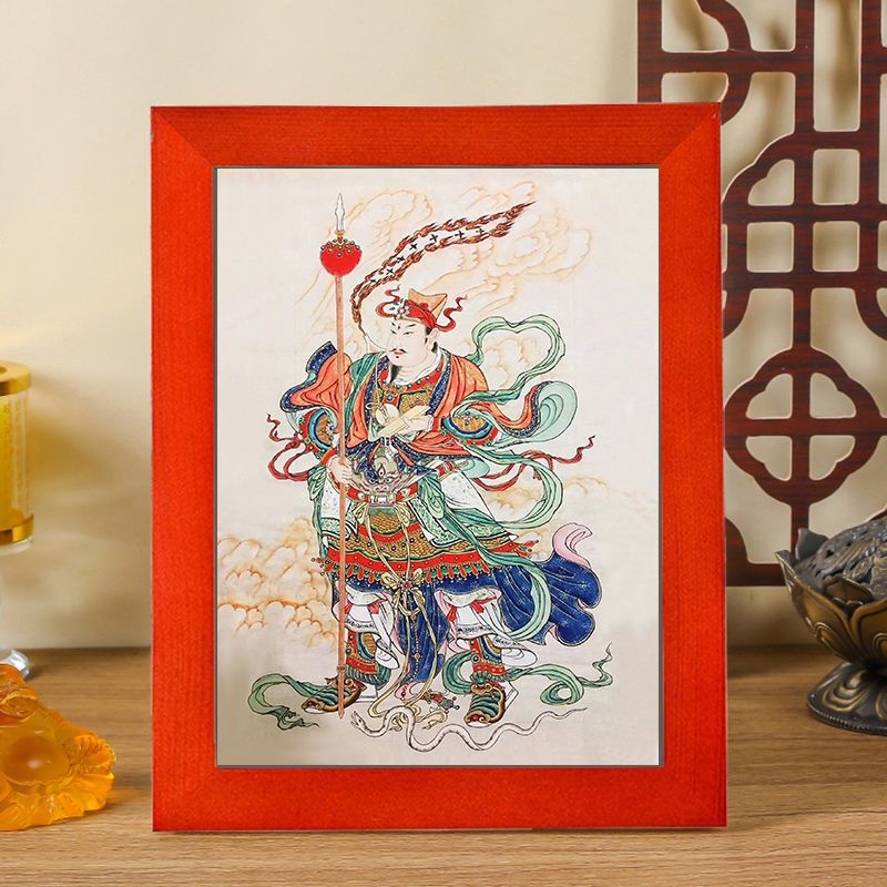 华光大帝神像摆台挂画灵官马元帅马天君马王爷像摆件框画