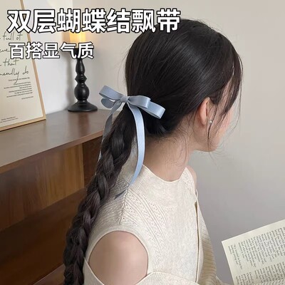 家用法式蝴蝶结飘带发夹