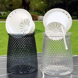 水培花盆塑料懒人自动吸水家用小花盆免浇水神器客厅稳定轻奢