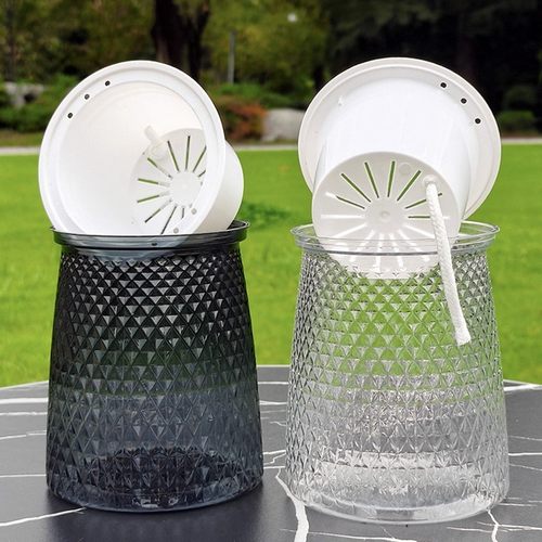 自吸水花盆家用塑料多肉懒人透明