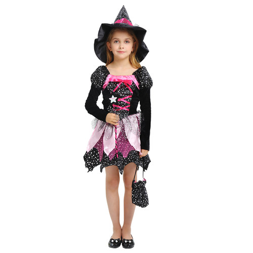 Halloween children's costume girl princess dress witch