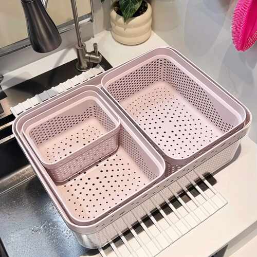 Double layer draining basket 2026新款双层沥水篮厨房果蔬清洗