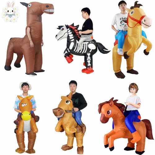 Halloween Funny Riding Horse Inflatable Costume骑行马充气服