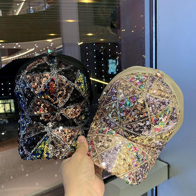 Mesh sequin sun棒球帽