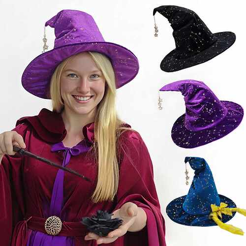 Halloween Ins Star Witch Hat Prop 星星魔女帽装扮配饰