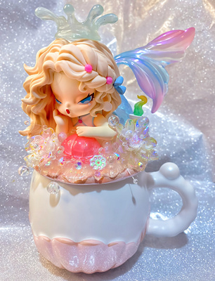 NAMI浮游山海鲛人马克杯水杯奶油胶DIY手工娃潮流饰品可爱