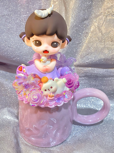 Zoraa玲珑赋系列牧鹅妹妹抖音小红书淘宝直播陶瓷杯手工自制成品