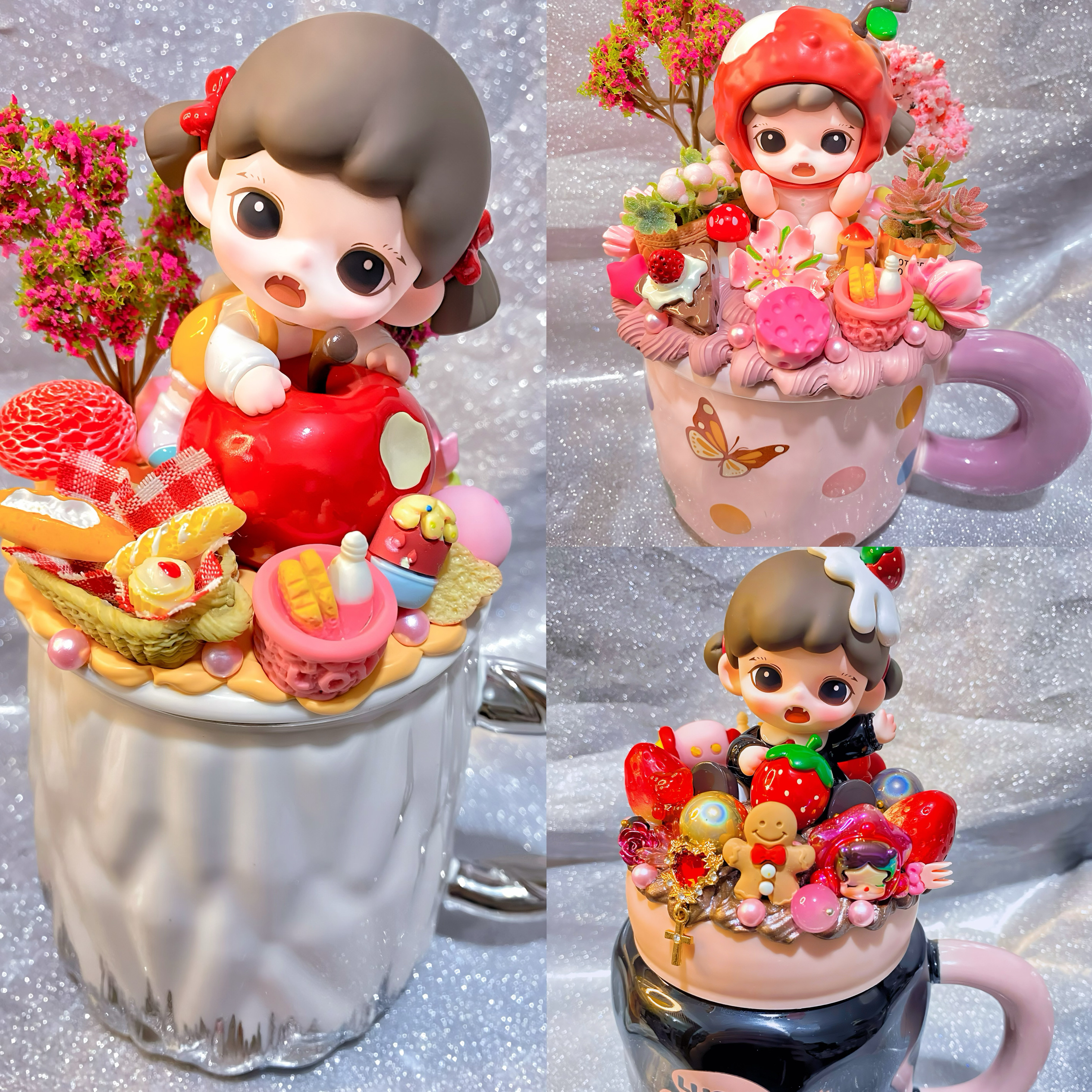 Zoraa爱吃果果奶油胶装饰马克杯可爱水杯礼物