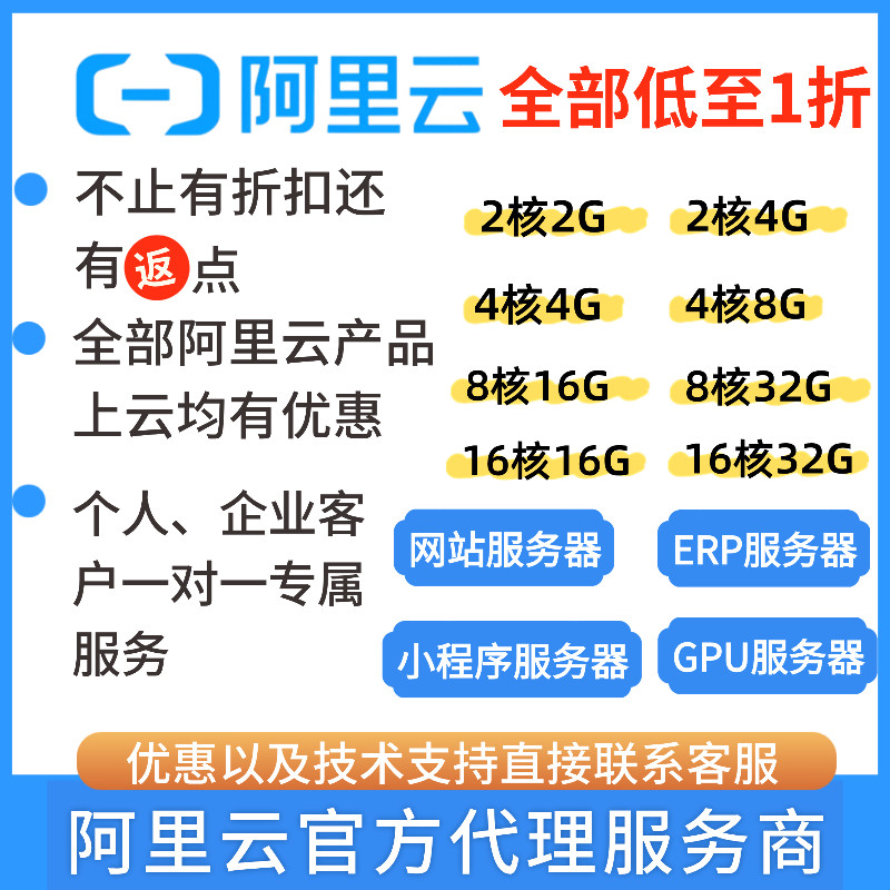 阿里云ecs服务器gpu大模型ai数据库ERP代理商服务商新购续费折扣