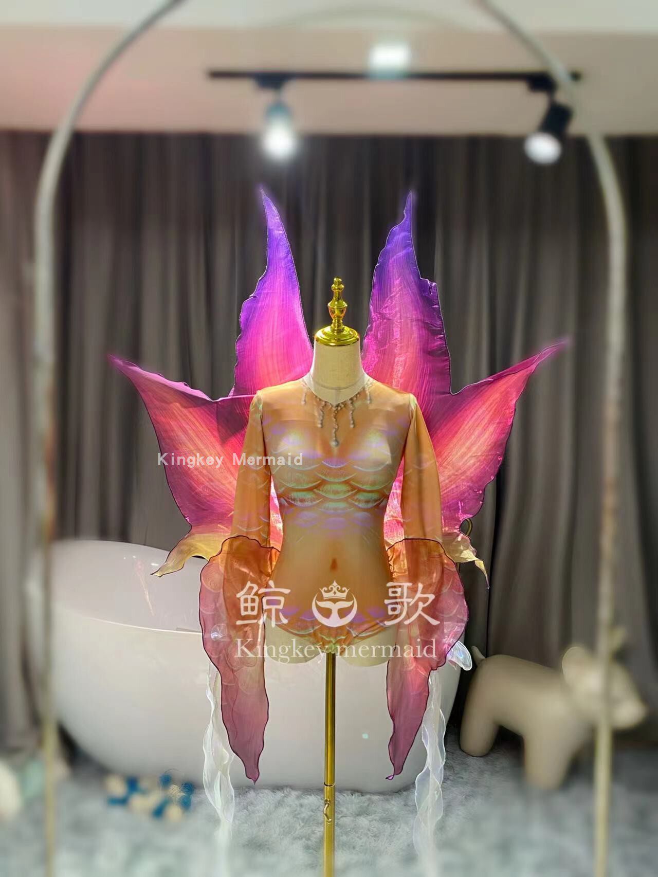 鲸歌连体泳衣美人鱼舞蹈服装