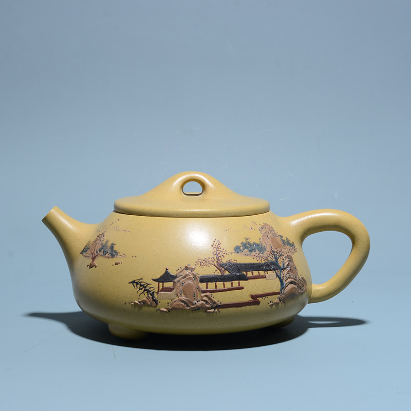宜兴紫砂壶黄龙山原矿全手工名家正品茶壶套装紫泥裴春燕景舟石瓢