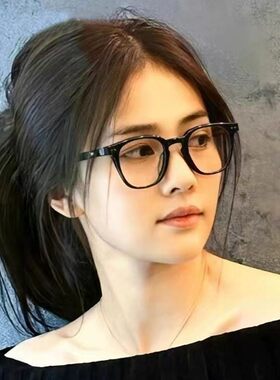 韩版复古小黑框防蓝光GM护目眼镜女网红素颜百搭平光镜近视镜框男