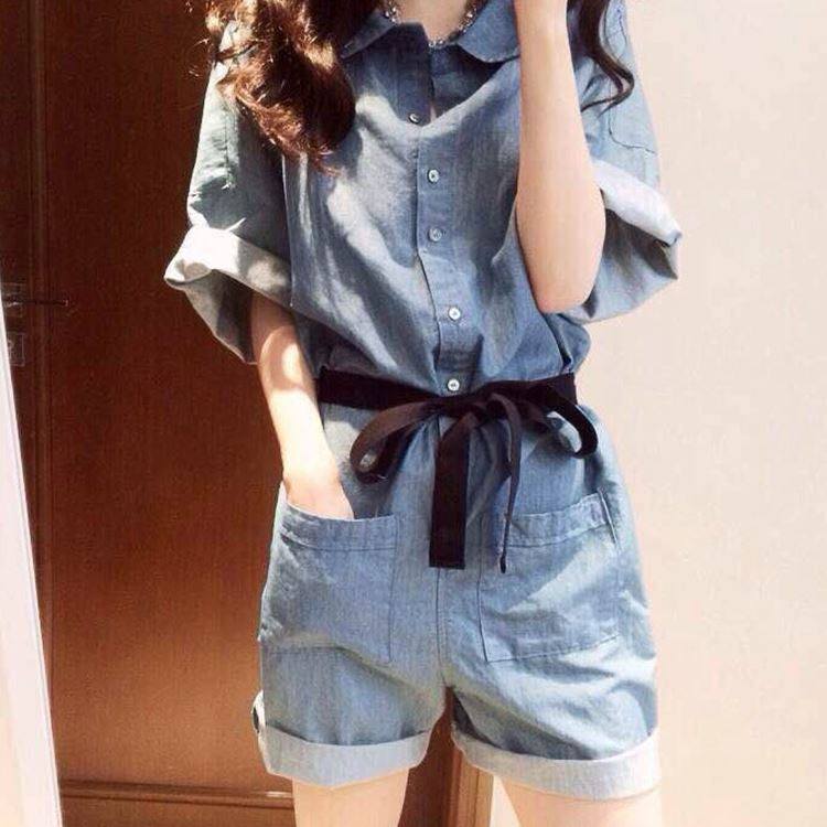 .A Korean woman 2019 summer new pattern shorts cowboy Conjoined student Paige Wide leg pants clothes trousersin the Women's clothing/Boutique , Pants , Casual pants  category - from Buy2taobao.com to provide professional Taobao agent buy service