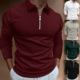 casual shirt欧美简约条纹休闲T恤长袖 polo Polo衫 男 shirt Men