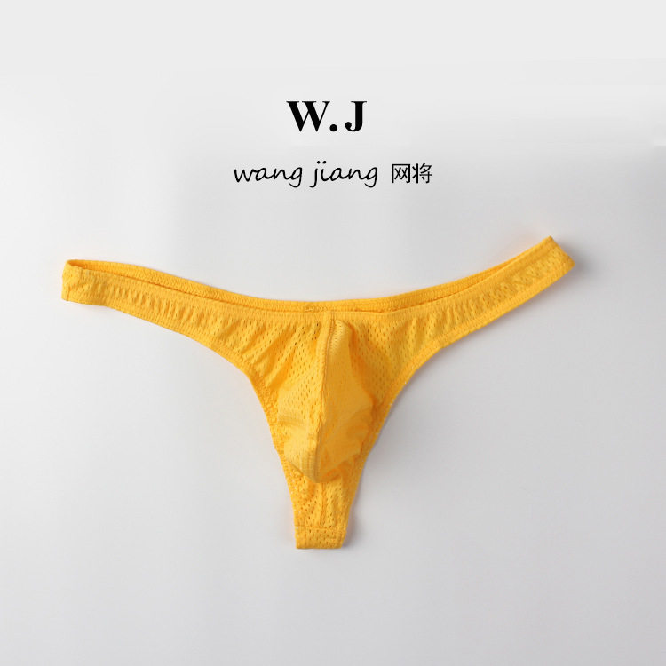 欧美男士性感内裤激情诱惑冰丝网孔透气丁字裤T裤Men sexy thong