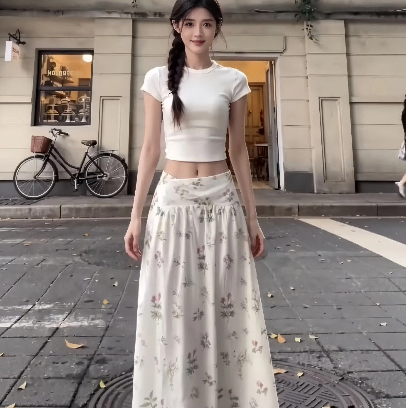 声雨竹初夏独特漂亮法式碎花半身裙子套装女夏季2026新款超火穿搭