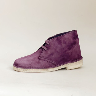 Desert CLARKS其乐女款 复古生胶底高帮沙漠靴休闲皮鞋 款 Boot 经典