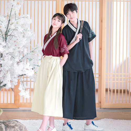 如梦霓裳半臂短袖裤子百搭汉服